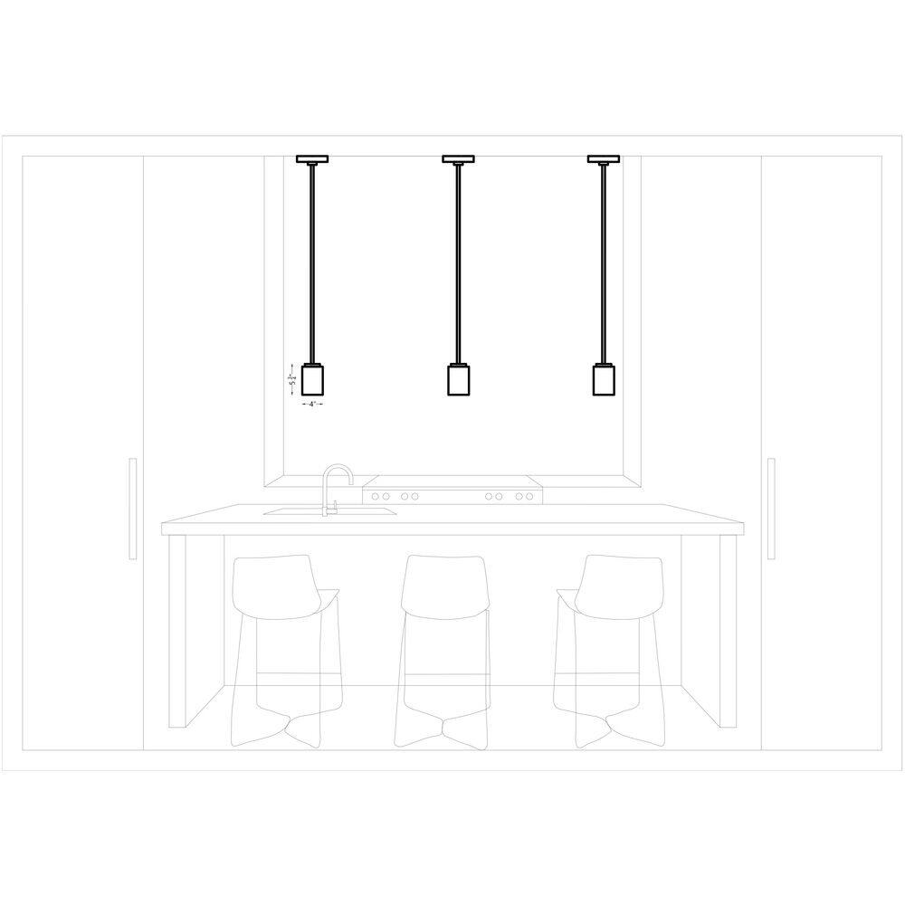 Sleek Oslo Brushed Nickel Mini-Pendant with Opal Etched Glass