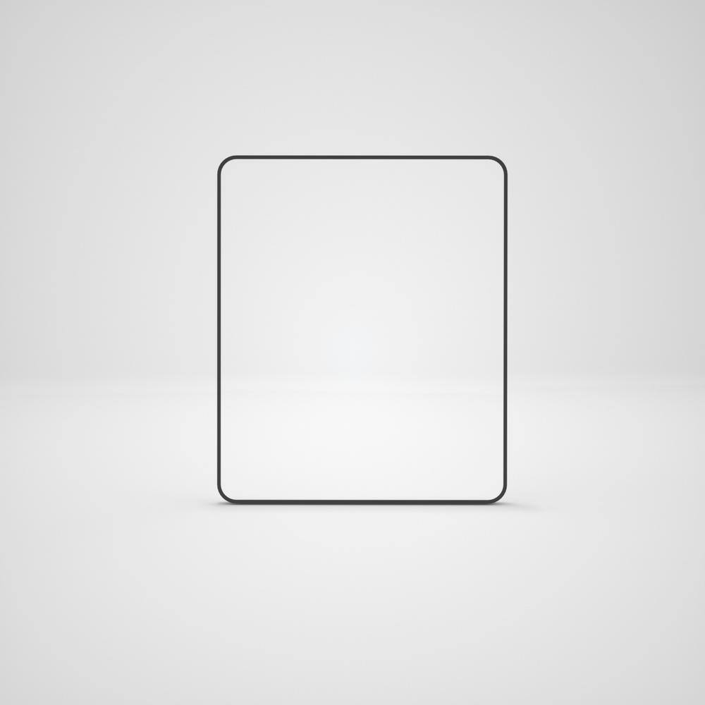 Matte Black 30 in. W x 36 in. Metal Framed Rounded Rectangle Bathroom Tempe