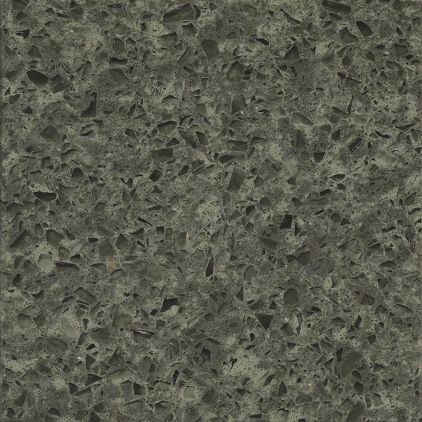 2 in. Quartz Countertop Sample in Absolute Green