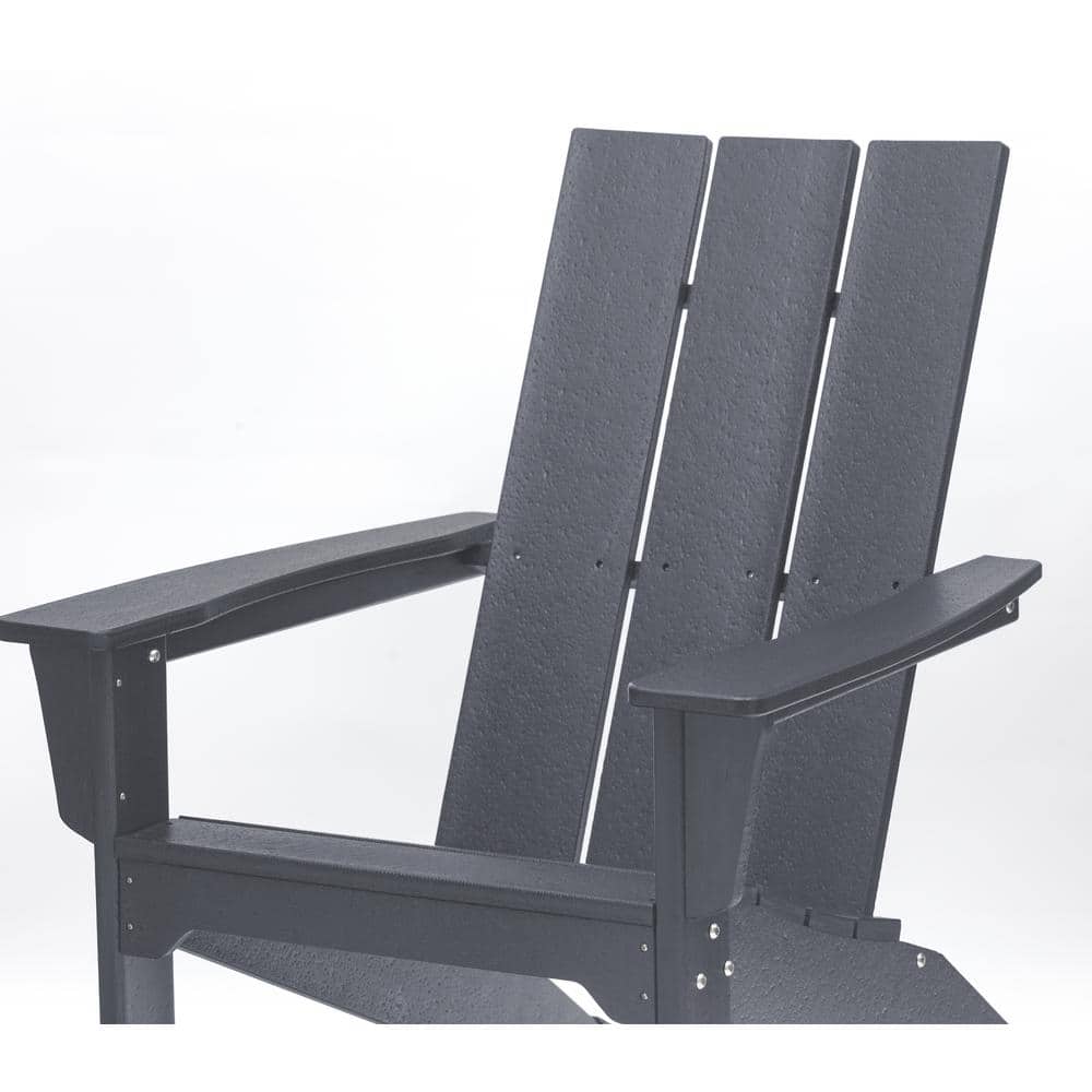 Oversized Plastic Adirondack Chair, Outdoor Weather Resistant Patio Chairs 