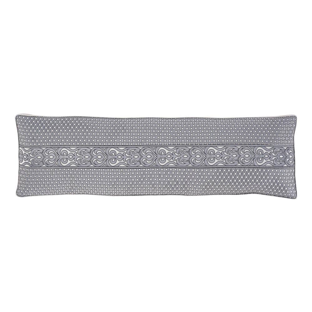 Bylthe Pewter Polyester Damask Bolster Decorative 15 in. L x 52 in. W Throw
