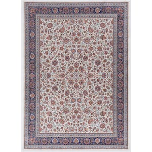 Echelon Fran Ivory/Blue 2 ft. 2 in. x 3 ft. 2 in. Accent Rug