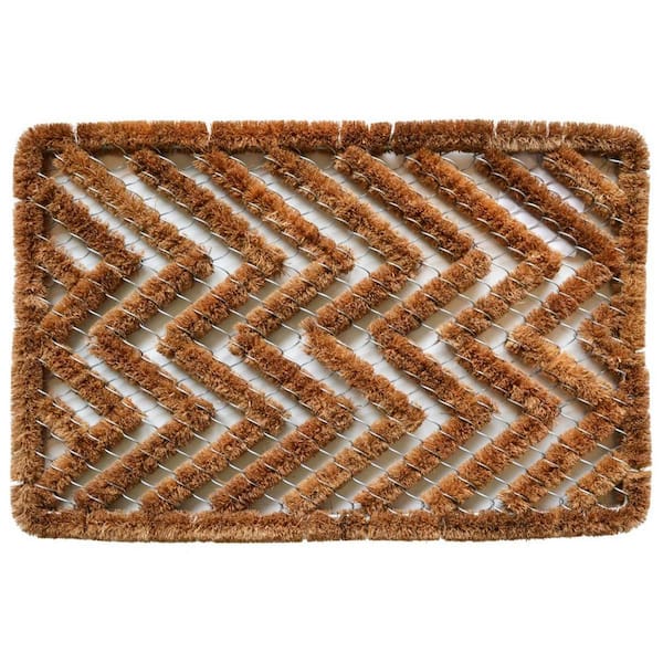 24 in. x 16 in. Brown Coir Outdoor Door Mat