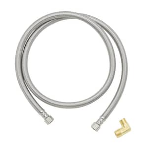 3/8 in. Comp. x 3/8 in. Comp. x 48 in. Braided Stainless Steel Dishwasher Supply Line with 3/8 in. MIP Elbow