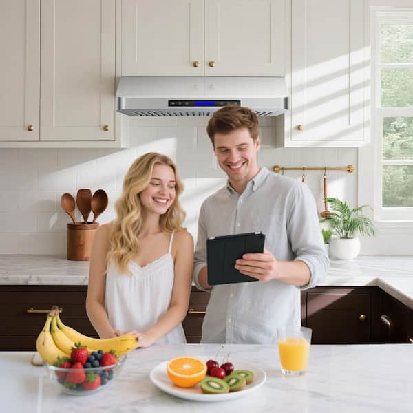 36 in. 900 CFM Ducted Under Cabinet Range Hood with 3-Venting Options, Remote, Touch Control LCD in Stainless Steel