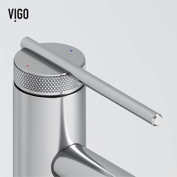 VIGO Alhambra Concreto Stone Square Bathroom Vessel Sink in