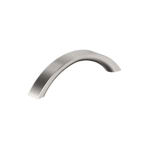 Parabolic 3-3/4 in. Center-to-Center Modern Satin Nickel Arch Cabinet Pull