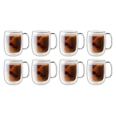 Sorrento Plus 8-pc Double-Wall Glass Coffee Mug Set