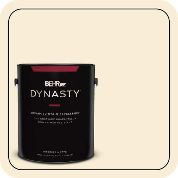 BEHR DYNASTY 1 gal. #380E-1 Mist Yellow Matte Interior Stain-Blocking Paint & Primer