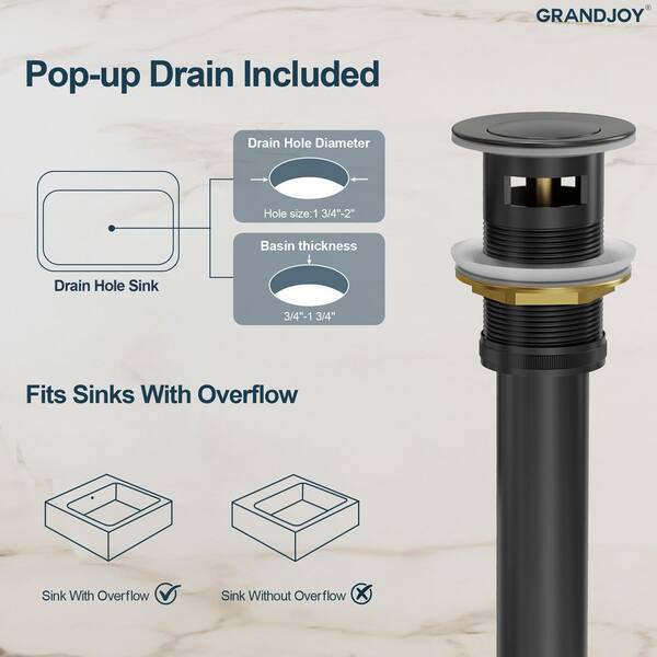 GRANDJOY 12.8 in. Height Mid-Arc Single Handle Single Hole Vessel