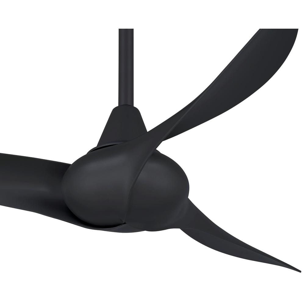 Coal Black 44-Inch Modern Ceiling Fan with Remote Control