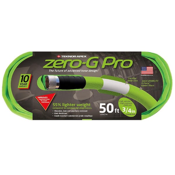Zero-G Pro 3/4 in. D x 50 ft. L Heavy Duty Commercial Grade Garden Hose