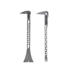 Titanium Trim and Nail Puller with 12 in. Titanium Clawbar Nail Puller with Dimpler (2-Piece)