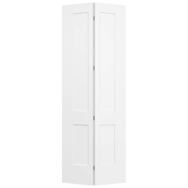 JELD-WEN 36 in. x 96 in. Smooth 2-Panel Primed Solid Core Molded Composite Interior Closet Bi-fold Door