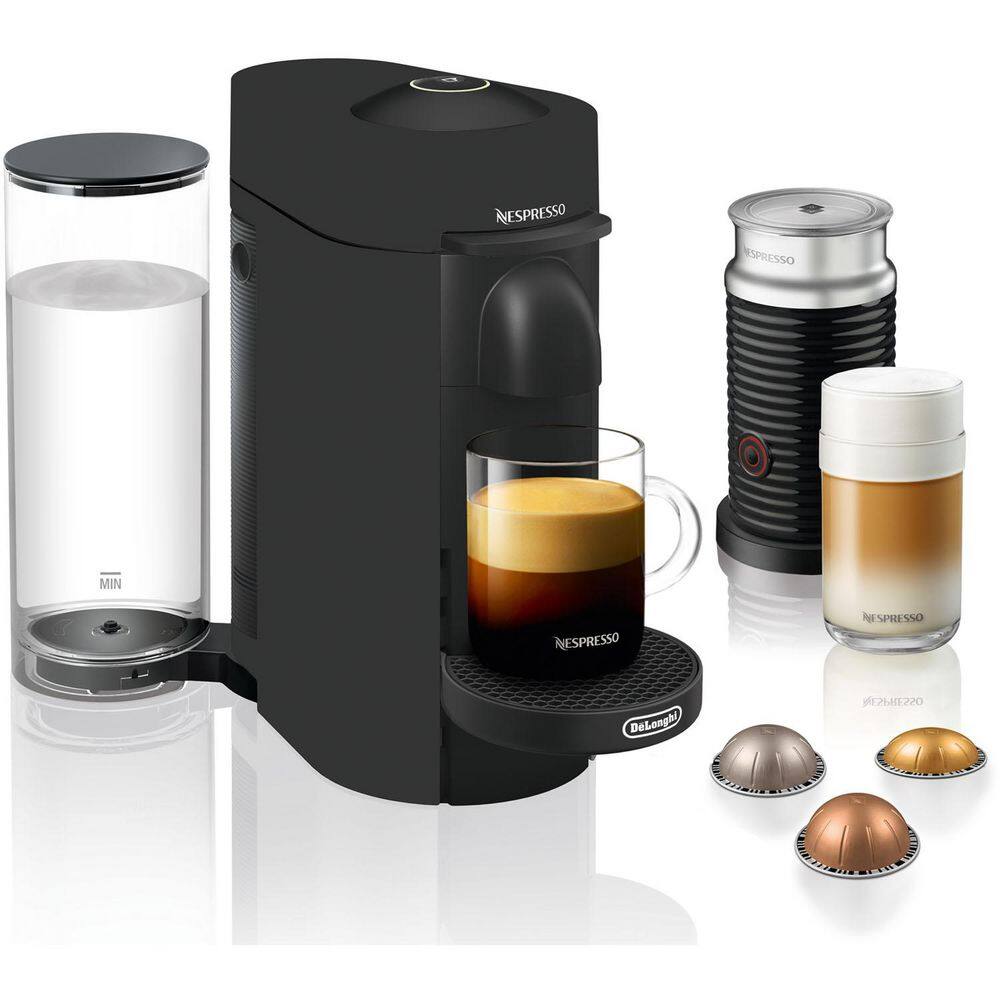 Nespresso Vertuo Plus Coffee and Espresso Maker by De'Longhi with Aeroccino, Limited Edition, Black Matte - ENV150BMAE - Thumbnail 2