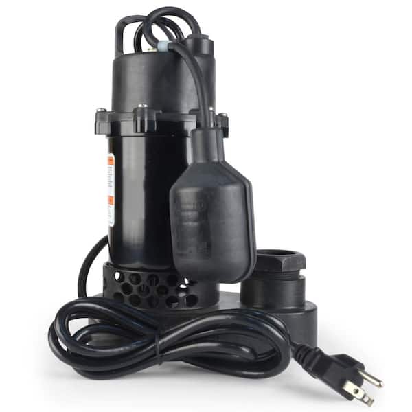 Everbilt - 1/4 HP Aluminum Submersible Sump Pump Tether Switch