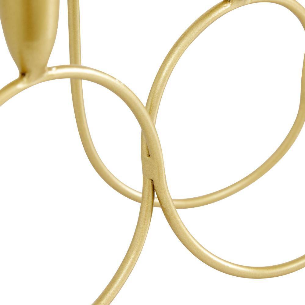Gold Metal 5-Holder Modern Candelabra