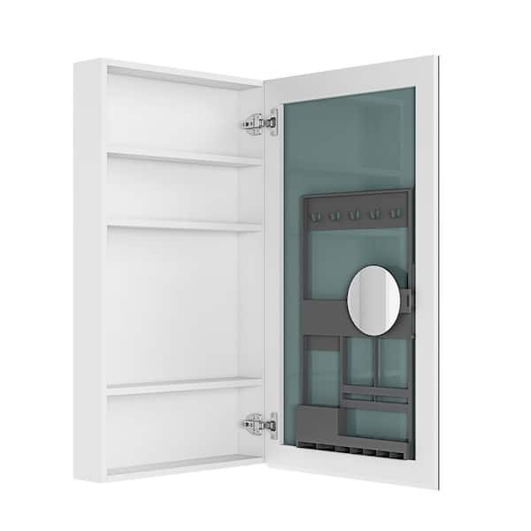 20 in. W x 36 in. H Rectangular Engineered Wood Medicine Cabinet with Mirror and Right Opening Door