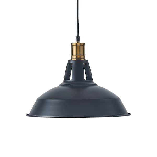Unbranded Modern Line 60-Watt 1-Black Cage Pendant Light No Bulbs Included