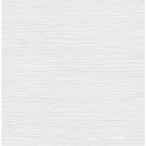 Cantor Light Grey Faux Grasscloth Vinyl Wallpaper Roll