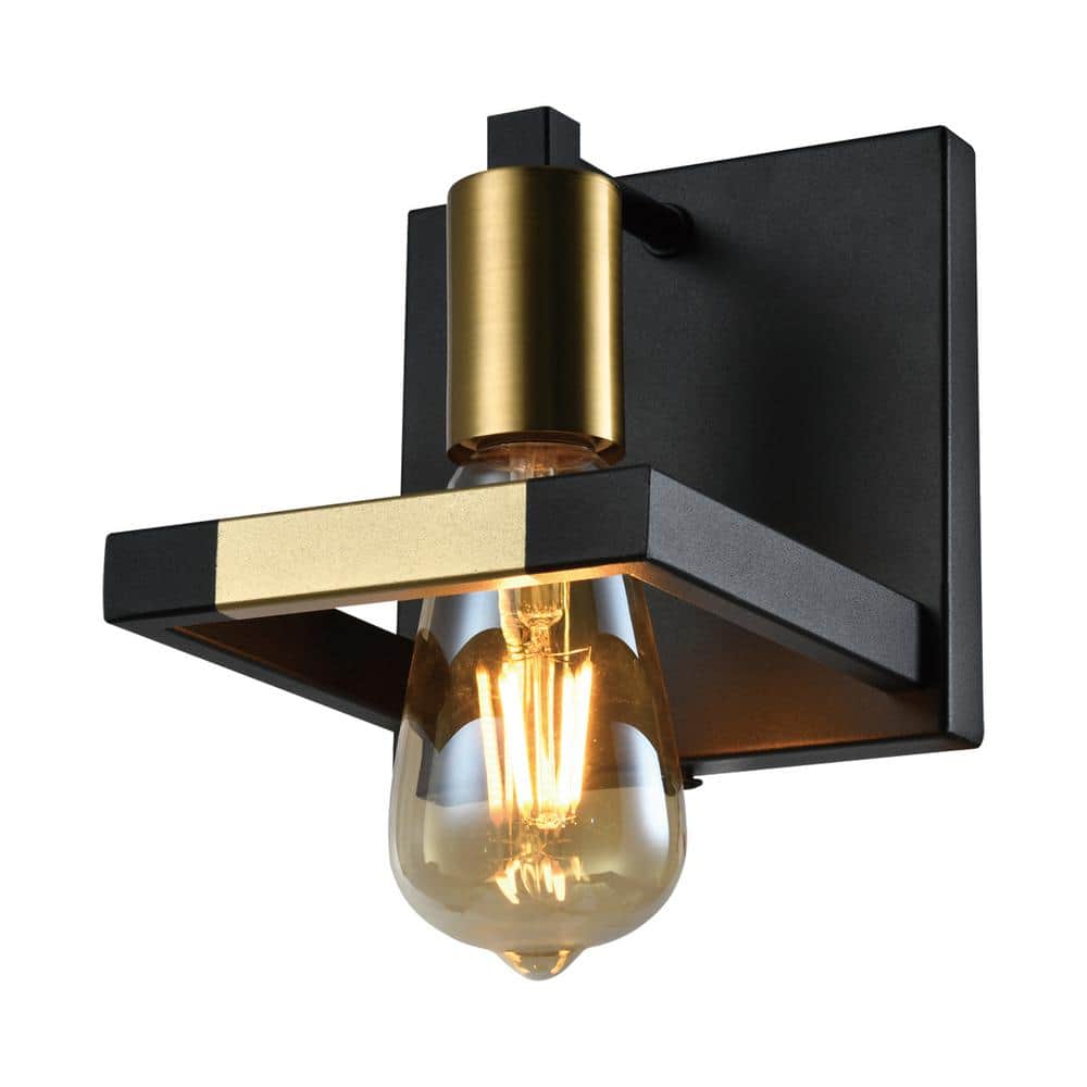 Sedona 5.98 in 1-Light Modern Black/Gold Wall Sconce price history on PriceWatchPro