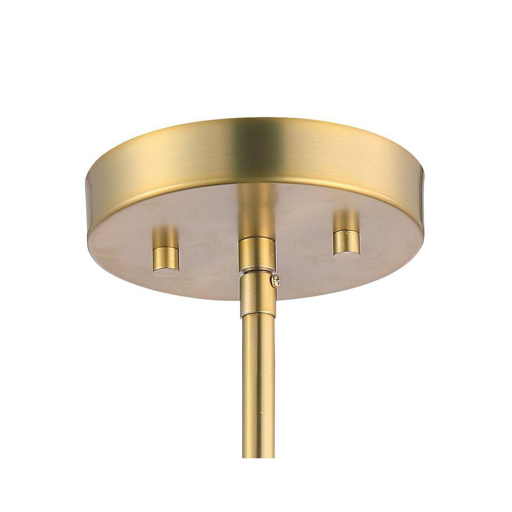 Auresa Modern Mini Pendant Light in Soft Brass with Clear Glass Orb