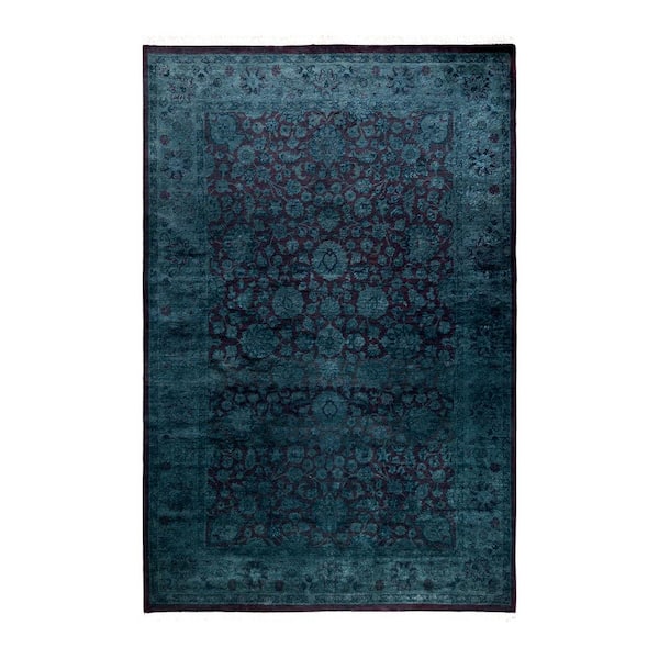 Solo Rugs Fine Vibrance Gray 4 ft. x 6 ft. Solid Wool Indoor Area Rug
