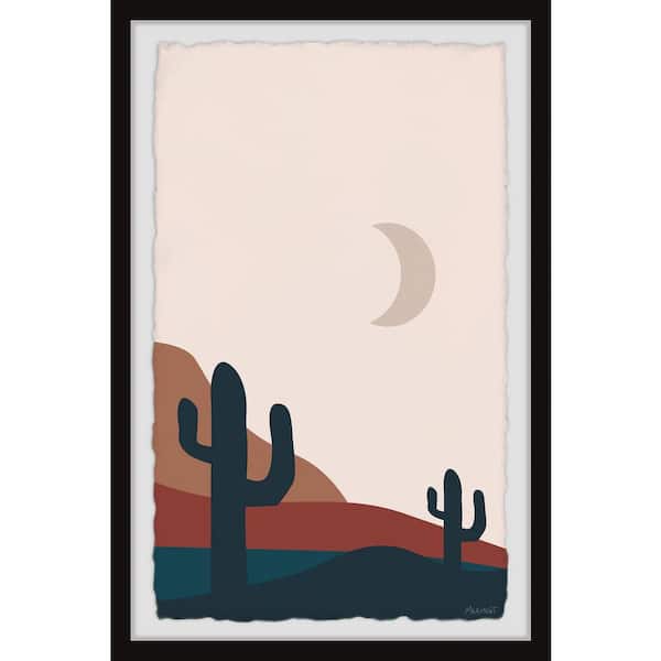 Unbranded "Moonlight Cactus" by Marmont Hill Framed Nature Art Print 18 in. x 12 in.