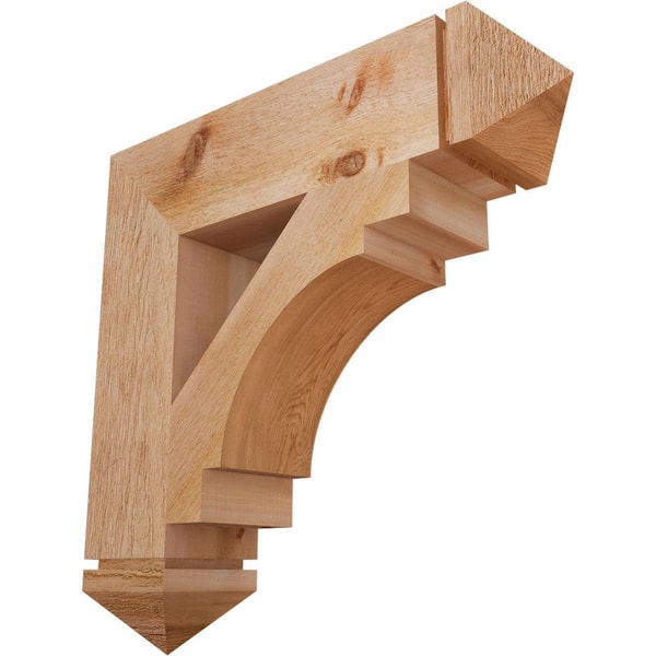 Ekena Millwork 6 in. x 26 in. x 26 in. Western Red Cedar Merced Arts and Crafts Rough Sawn