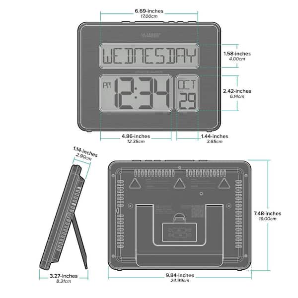 La Crosse Technology Atomic Full Calendar Digital Clock with Extra