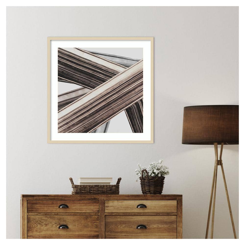 Bold Impressions I 33" Brown Framed Abstract Print