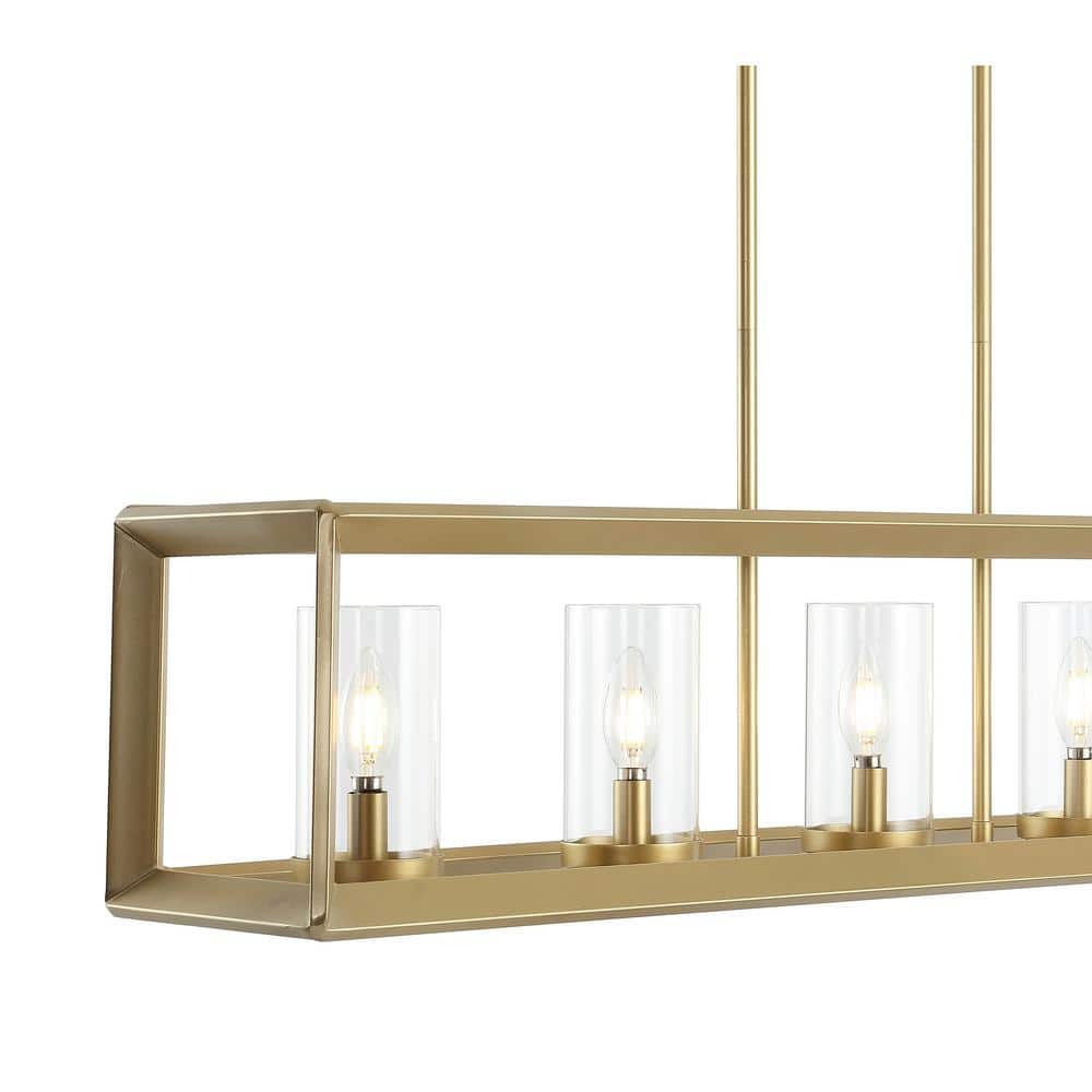 Anna 38.5" Gold Brass Glass LED Pendant Light