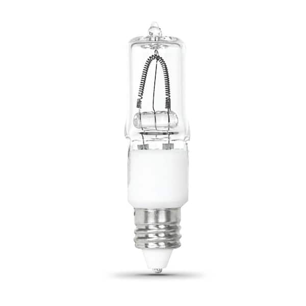 Feit Electric 100-Watt Bright White (3000K) T4 Mini Candelabra E11 Base Dimmable Halogen Light Bulb