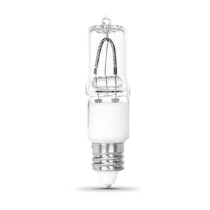 75-Watt Bright White (3000K) T4 Mini Candelabra E11 Base Dimmable Halogen Light Bulb