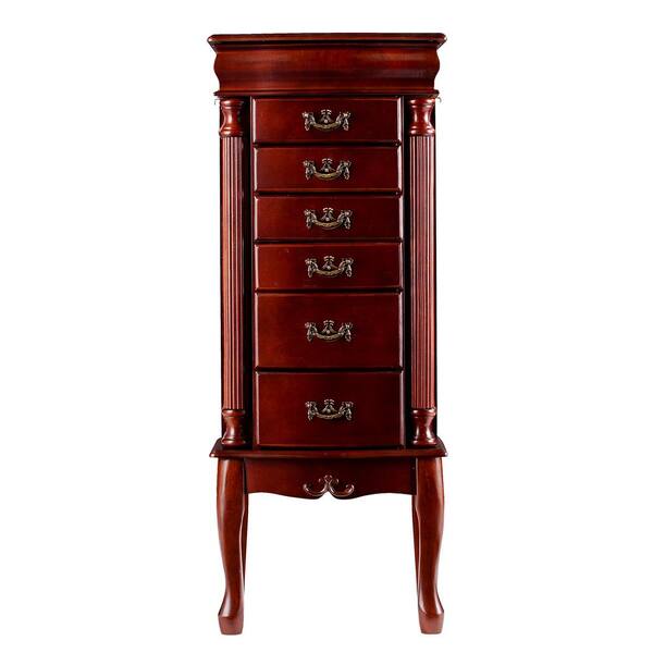 Southern Enterprises Jewelry Armoire in Mahogany