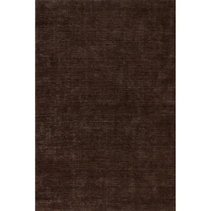 Speckled Wool-Blend Truffle Brown 9 ft. x 12 ft. Indoor Rug