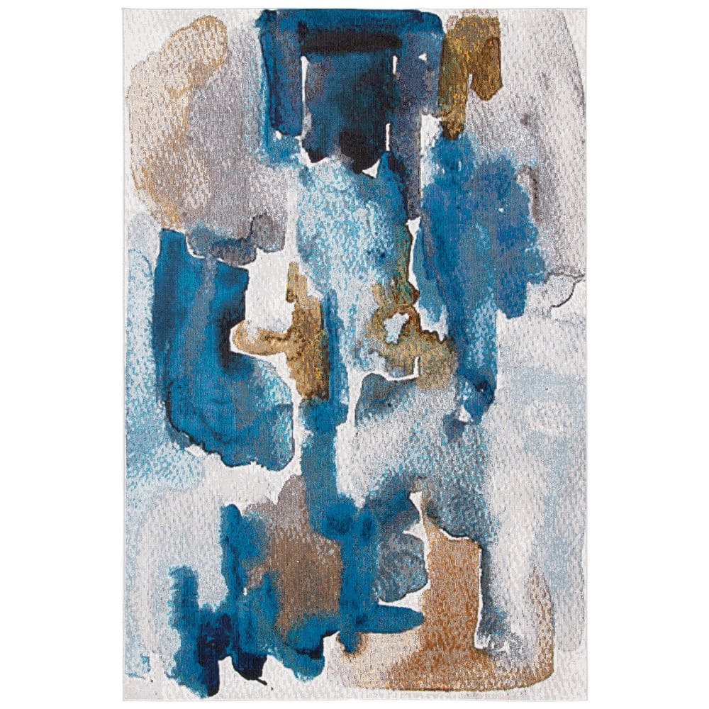 Aria 3 ft. x 5 ft. Ivory/Navy Abstract Area Rug price history on PriceWatchPro