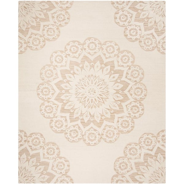 SAFAVIEH Blossom Ivory/Beige 8 ft. x 10 ft. Area Rug