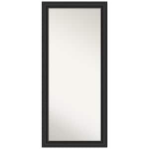 Oversized Distressed Black Finish Wood Mirror (65.38 in. H X 29.38 in. W)