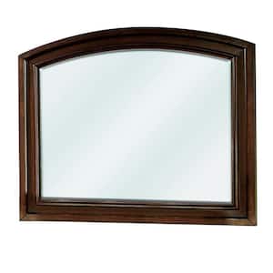 Medium Rectangle Brown Modern Mirror (36.38 in. H x 42.13 in. W)