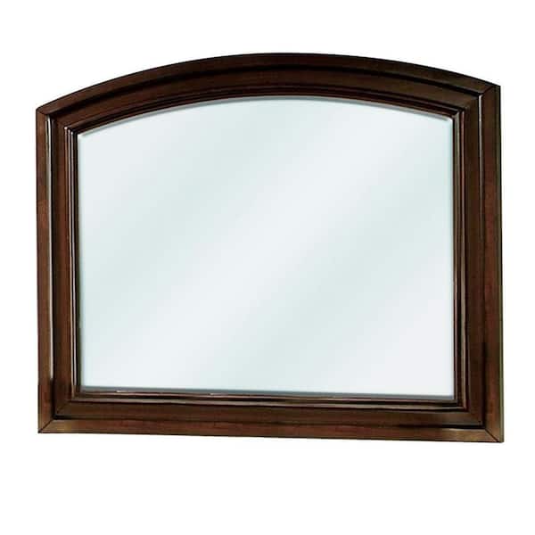 Benjara Medium Rectangle Brown Modern Mirror (36.38 in. H x 42.13 in. W)