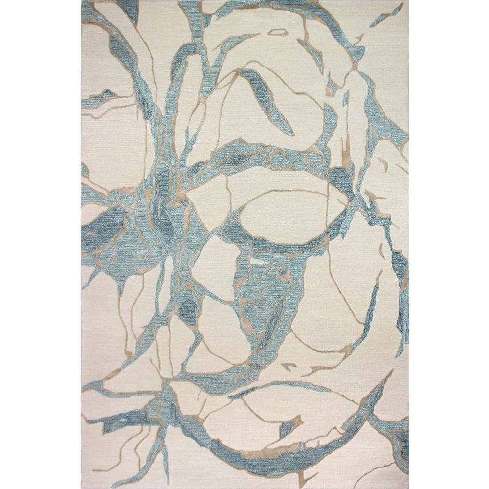 Greenwich Ivory 3 ft. x 8 ft. (26 x 8) Abstract Contemporary Runner