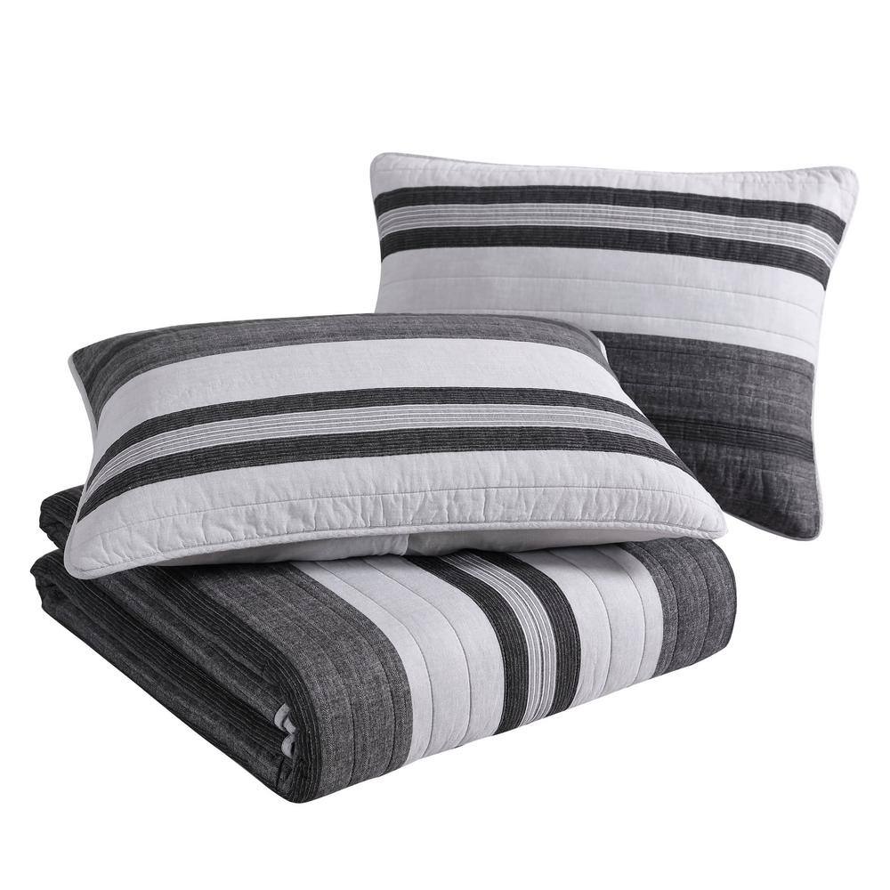 Twin Multicolor Cotton Reversible Quilt Set