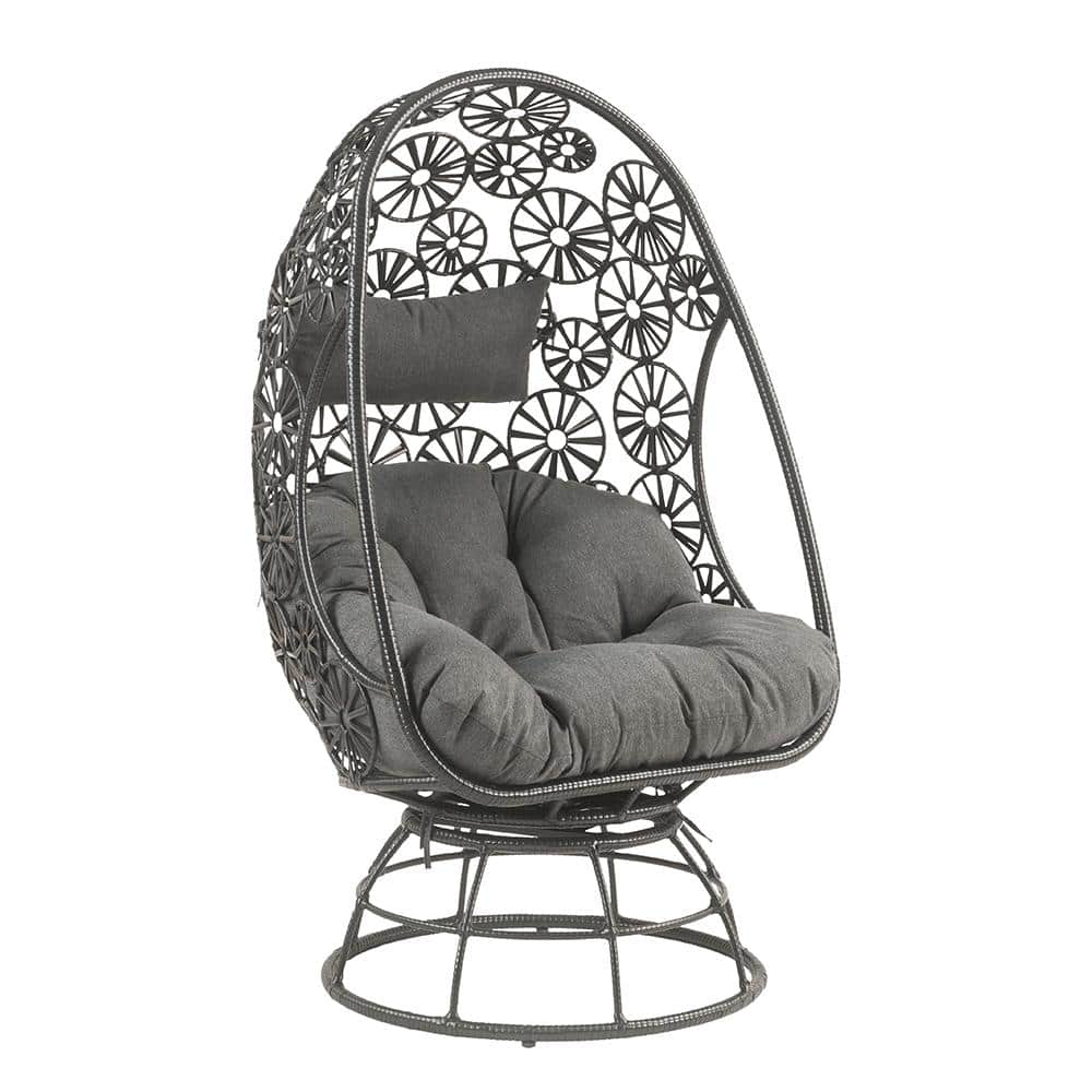 Hiker Gray Removable Cushions Wicker Outdoor Lounge Chair with Charcoal Fabric Cushion price history on PriceWatchPro