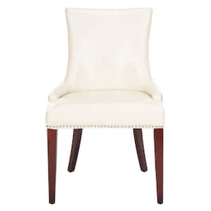Becca White/Cream Faux Leather Dining Chair