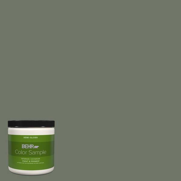 BEHR PREMIUM PLUS 8 oz. BXC72 Evergreen Trail SemiGloss Interior