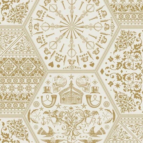 Graham & Brown Gold World Heritage Removable Wallpaper