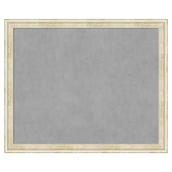 Amanti Art Country White Wash 44 in. x 36 in. Framed Magnetic Board