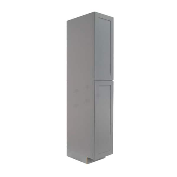 LIFEART CABINETRY Lancaster White Plywood Shaker Stock Assembled Tall Pantry Kitchen Cabinet 24 in. W x 84 in. H x 27 in. D