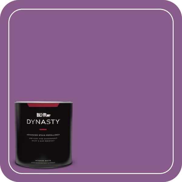 1 qt. #670B-7 Candy Violet Matte Interior Stain-Blocking Paint and Primer